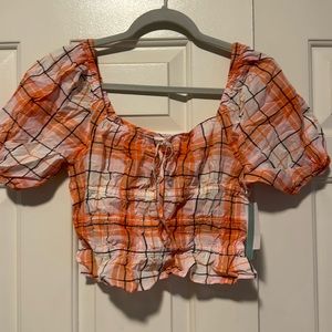Plaid crop top